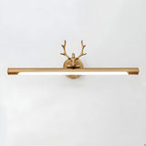 Elegant Antler-Inspired Brass Metal Vanity Light Image - 2