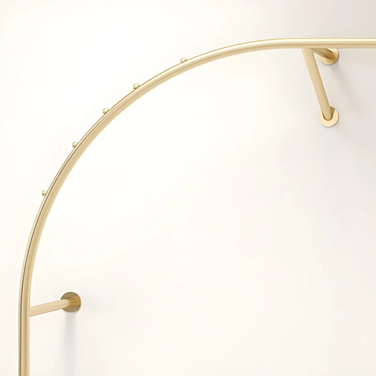 Elegant Arc Metal Gold Large Wall Mounted Coat Rack Image - 13