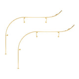 Elegant Arc Metal Gold Large Wall Mounted Coat Rack Image - 3