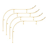Elegant Arc Metal Gold Large Wall Mounted Coat Rack Image - 5