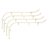 Elegant Arc Metal Gold Large Wall Mounted Coat Rack Image - 9