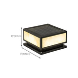 Elegant Bamboo Pattern Square Outdoor Post Table Lamp Image - 20