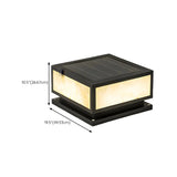 Elegant Bamboo Pattern Square Outdoor Post Table Lamp Image - 24