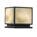 Elegant Bamboo Pattern Square Outdoor Post Table Lamp Image - 9