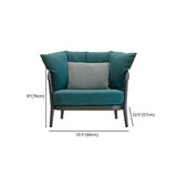 Elegant Beige Rope Woven UV Resistant Patio Sofa Set #size