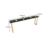 Elegant Black Rectangular Solid Wood Large Dining Bar Table Image - 12