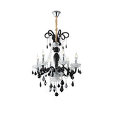 Elegant Candelabra Crystal Living Room Black Chandelier Image - 3
