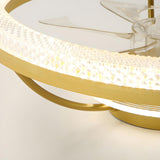 Elegant Circular 7-Blade Ceiling Fan with LED Light Image - 11