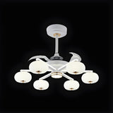 Elegant Cloud Shade Remote Chandelier Fan with Lights Image - 11
