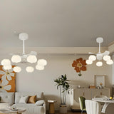 Elegant Cloud Shade Remote Chandelier Fan with Lights Image - 14