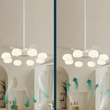 Elegant Cloud Shade Remote Chandelier Fan with Lights Image - 19
