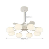 Elegant Cloud Shade Remote Chandelier Fan with Lights Image - 23