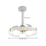 Elegant Cloud Shade Remote Chandelier Fan with Lights Image - 24