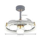 Elegant Cloud Shade Remote Chandelier Fan with Lights Image - 25