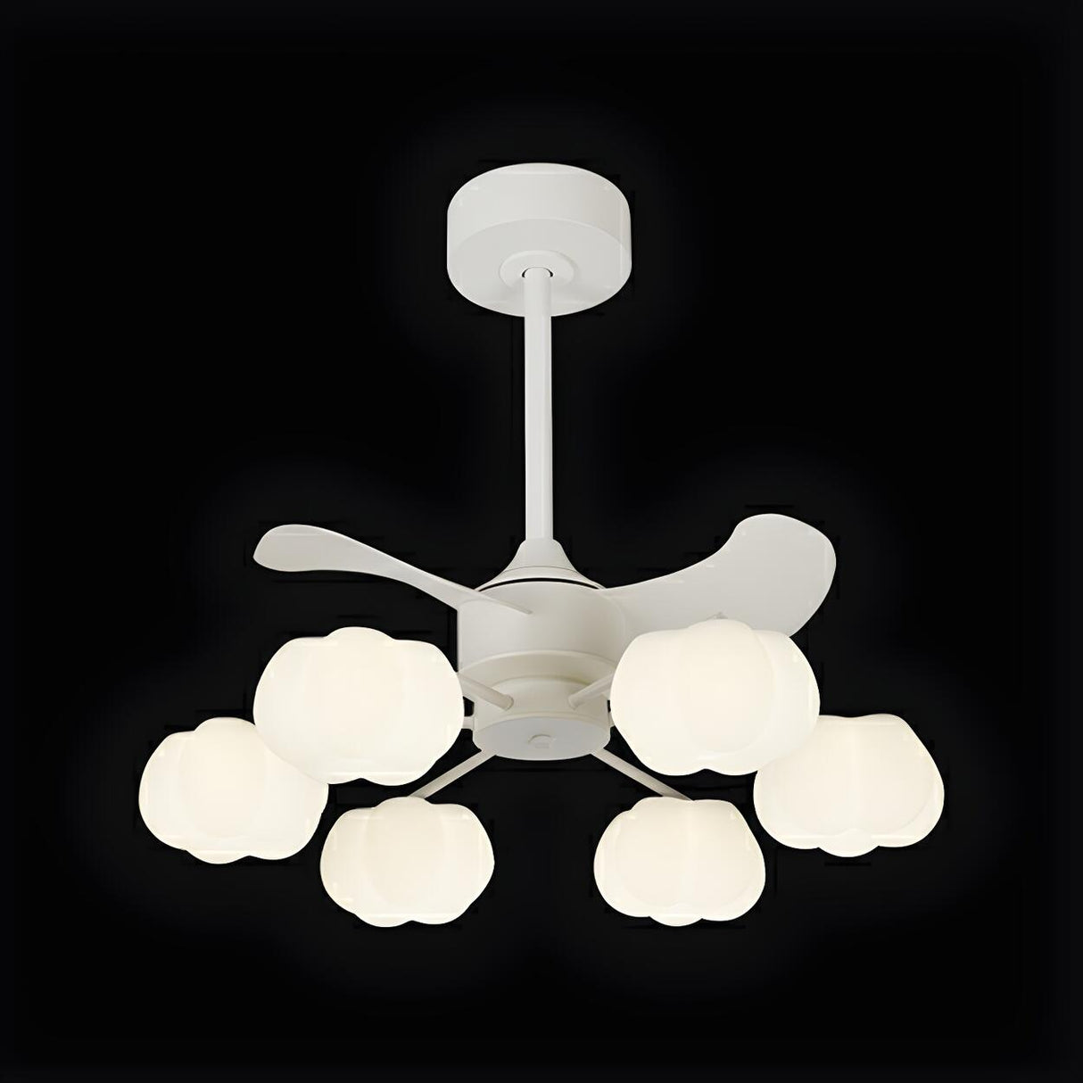 Elegant Cloud Shade Remote Chandelier Fan with Lights Image - 4