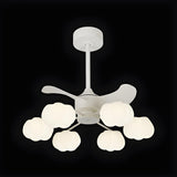 Elegant Cloud Shade Remote Chandelier Fan with Lights Image - 4