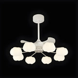Elegant Cloud Shade Remote Chandelier Fan with Lights Image - 5