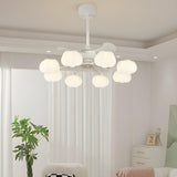 Elegant Cloud Shade Remote Chandelier Fan with Lights Image - 7