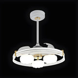 Elegant Cloud Shade Remote Chandelier Fan with Lights Image - 8