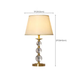 Elegant Conical Crystal Ball Base Decorative Table Lamp #size