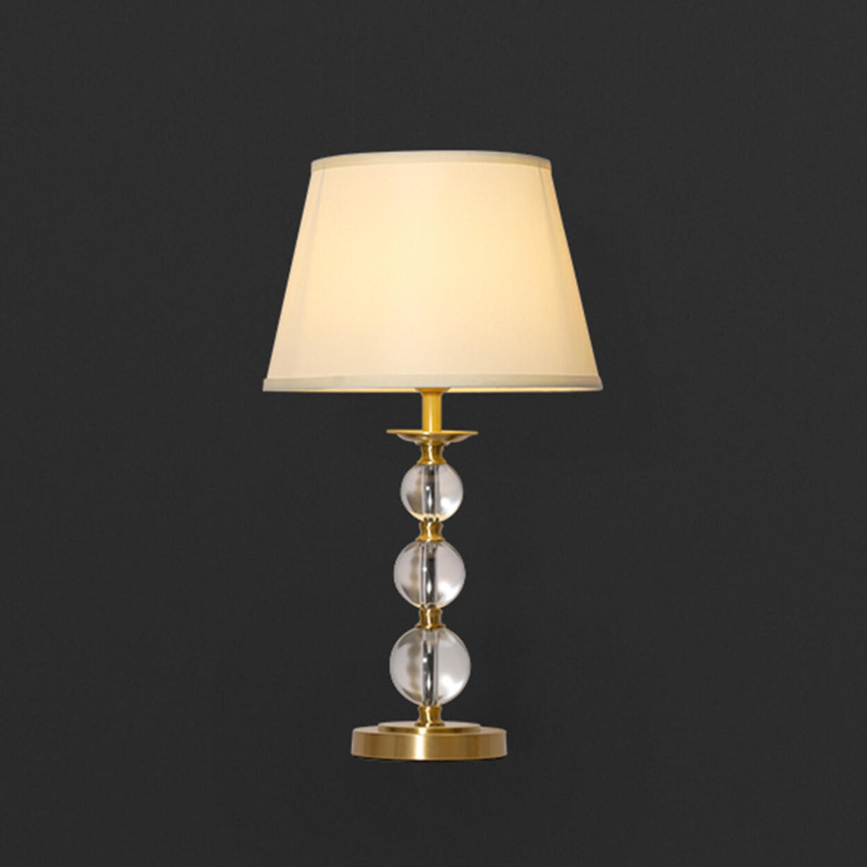 Elegant Conical Crystal Ball Base Decorative Table Lamp Image - 6