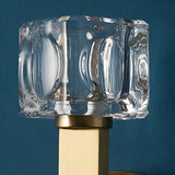 Elegant Crystal Glass Gold LED Vanity Light Fixture Image - 12