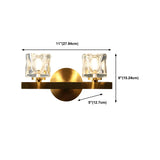 Elegant Crystal Glass Gold LED Vanity Light Fixture Image - 19