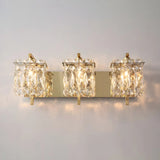 Elegant Crystal Wall Sconce Light with Gold Finish, 2-Light Image - 5