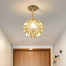 Elegant Dining Room Flower Globe White Glass Pendant Light Image - 1