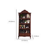 Elegant Display Cabinet Closed Back Wood Bookcases #size