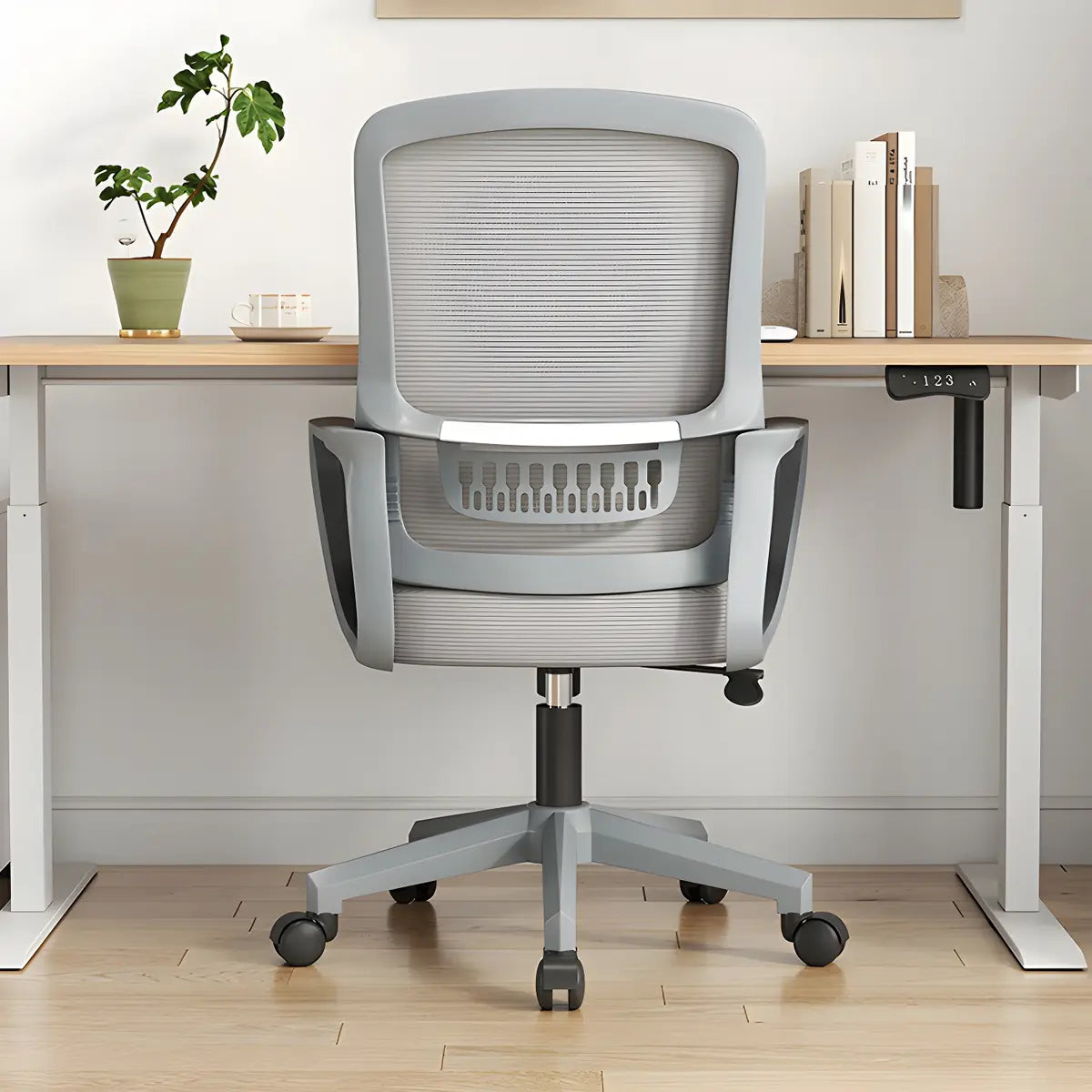 Elegant Ergonomic Mesh Office Chair with Wheels Image - 1