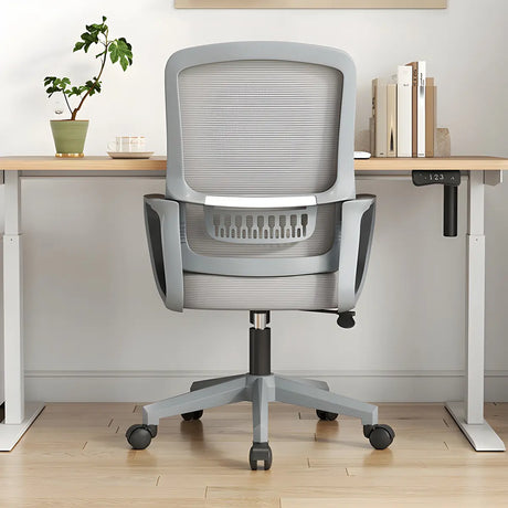 Elegant Ergonomic Mesh Office Chair with Wheels Image - 1