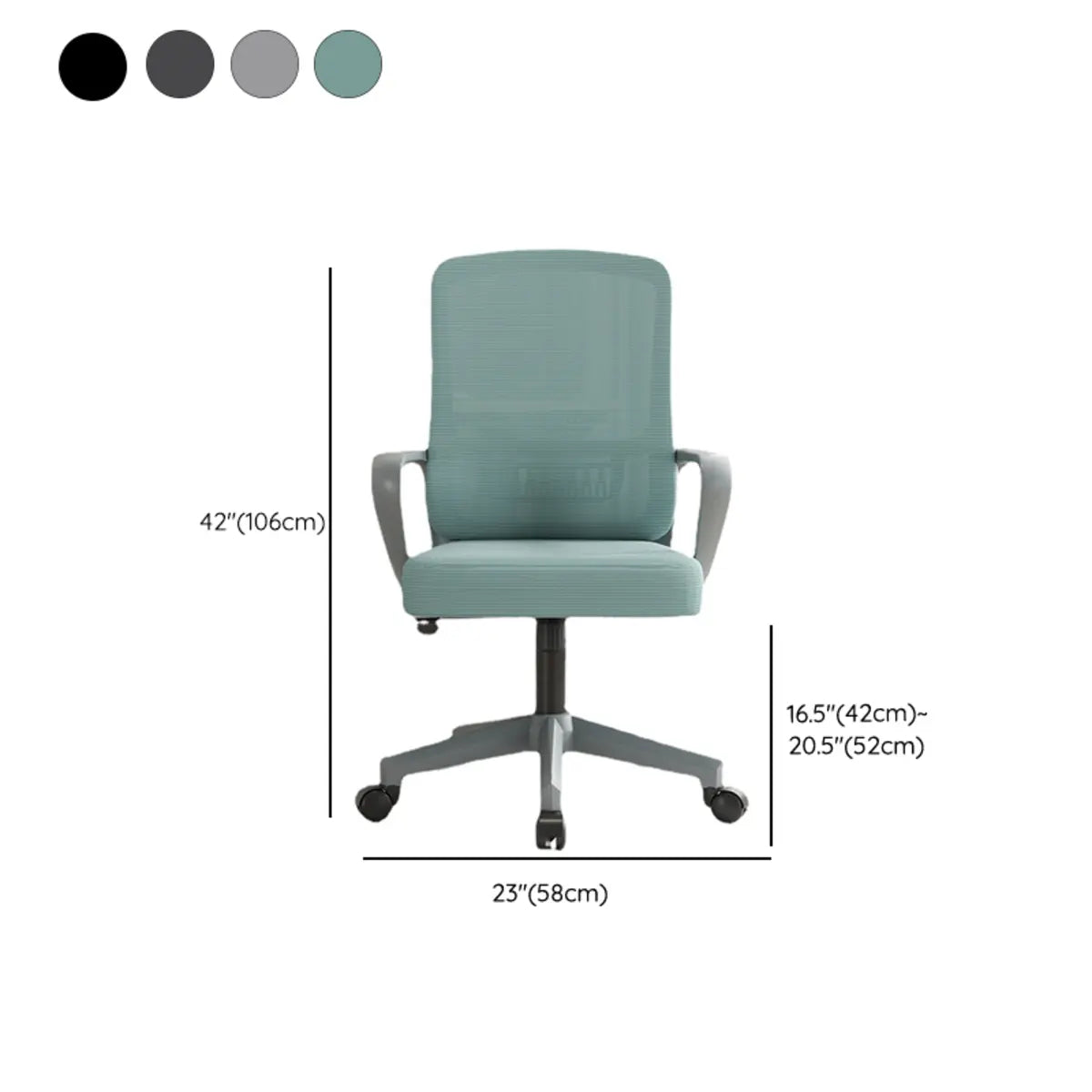 Elegant Ergonomic Mesh Office Chair with Wheels 