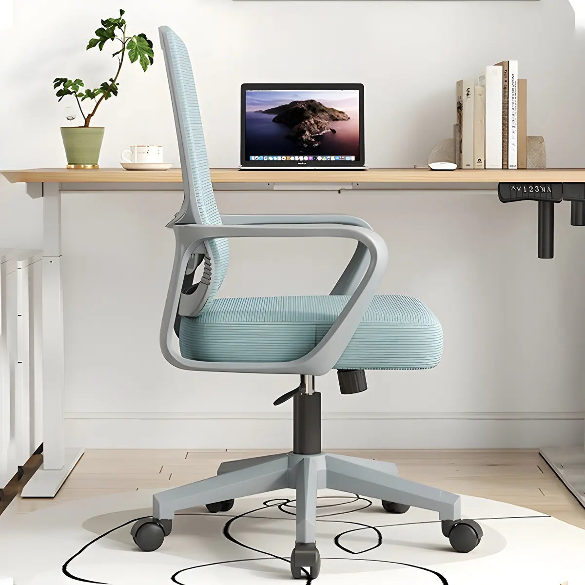 Elegant Ergonomic Mesh Office Chair with Wheels Image - 6