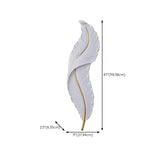 Elegant Feather White Metal LED Wall Sconce Image - 14