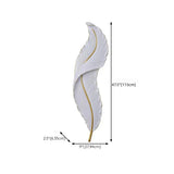 Elegant Feather White Metal LED Wall Sconce
