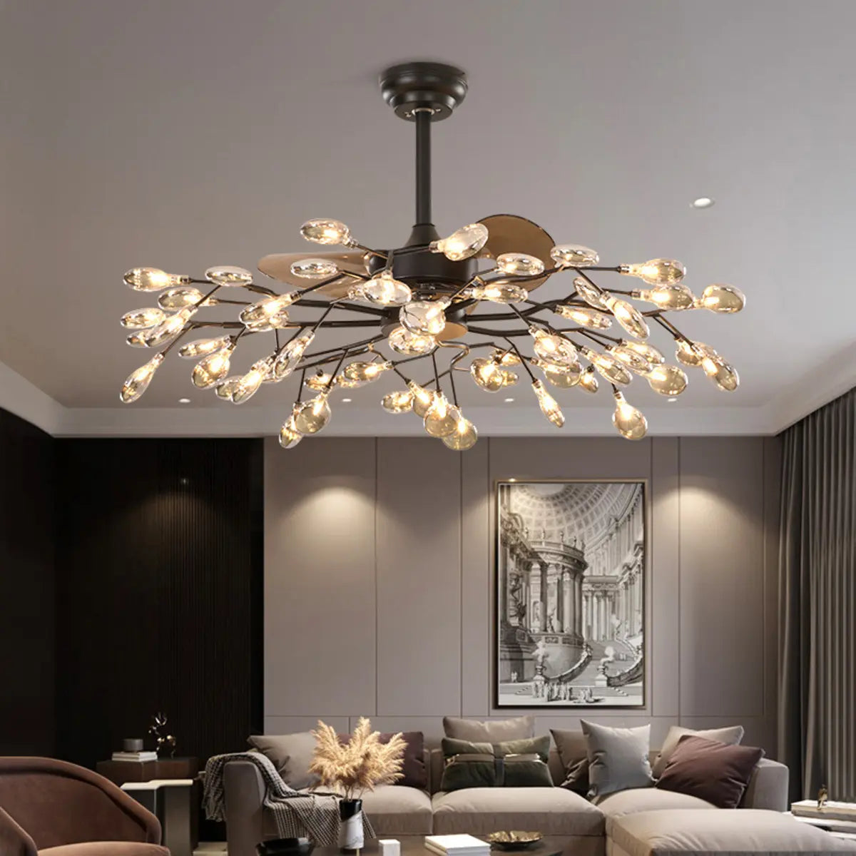Elegant Firefly Modern Remote Ceiling Fan with Light