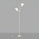Elegant Floral and Green Metal Stand Floor Lamp Image - 14