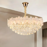 Elegant Floral Living Room Crystal Chandelier Image - 10