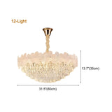 Elegant Floral Living Room Crystal Chandelier Image - 14