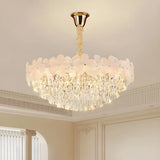 Elegant Floral Living Room Crystal Chandelier Image - 2