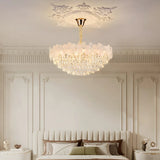 Elegant Floral Living Room Crystal Chandelier Image - 5