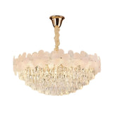 Elegant Floral Living Room Crystal Chandelier Image - 6