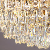 Elegant Floral Living Room Crystal Chandelier Image - 8
