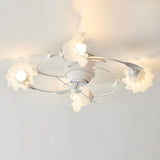 Elegant Floral Organic Ceiling Fan with Multi Lights Image - 2