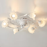 Elegant Floral Organic Ceiling Fan with Multi Lights Image - 3