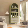 Elegant French Arched Double Drawers Display Bookcase Image - 5