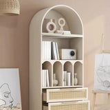 Elegant French Arched Double Drawers Display Bookcase Image - 9