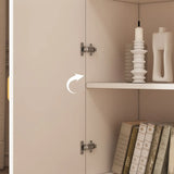 Elegant French White Arched Glass Door Storage Bookcase Image - 11