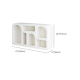 Elegant French White Geometric Wood Display Bookcase #size